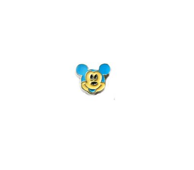 Floating Charms Floating locket charm mickey mouse zilver