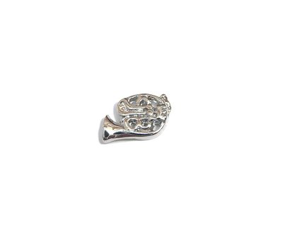 Floating Charms Floating locket charm French horn zilver