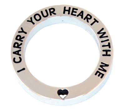 Locket Disks Floating locket open disk i carry your heart with me