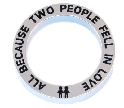 Floating locket discs Memory locket open disk two people zilver large