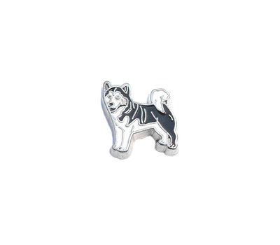 Floating Charms Floating locket charm husky zilver