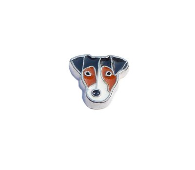 Floating Charms Floating locket charm jack russel terrier zilver