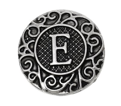Clicks / Chunks Click letter E zilver