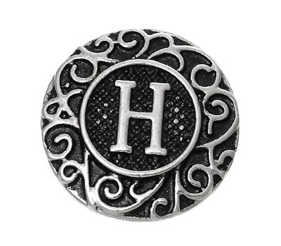 Clicks en Chunks | Click letter H zilver