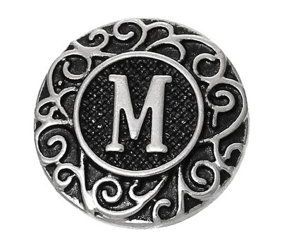 Clicks / Chunks Click letter M zilver