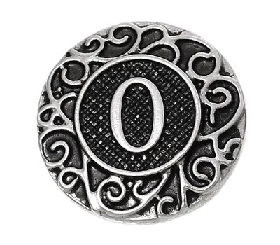 Clicks / Chunks Click letter O zilver