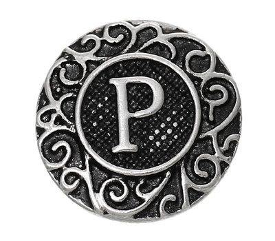 Clicks / Chunks Click letter P zilver
