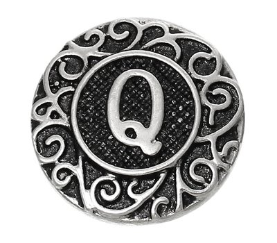 Clicks / Chunks Click letter Q zilver