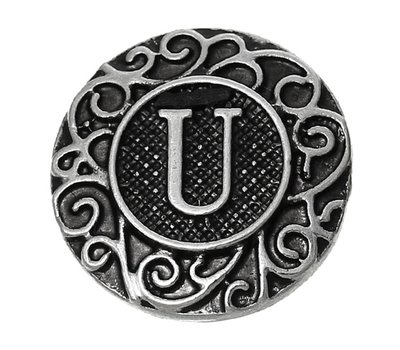 Clicks / Chunks Click letter U zilver