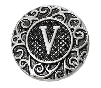 Clicks / Chunks Click letter V zilver