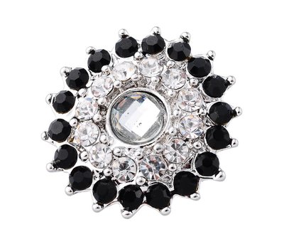 Clicks en Chunks | Click bloem zwart wit voor clicks sieraden