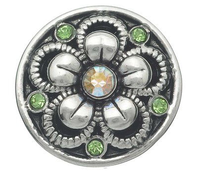 Clicks / Chunks Click flower brilliant crystals zilver