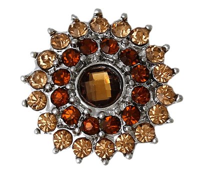 Clicks / Chunks Click bling bloem bruin zilver