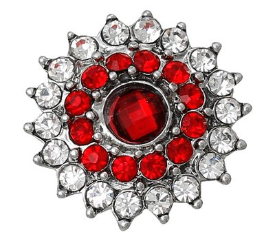 Clicks en Chunks | Click bloem rood voor clicks sieraden