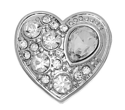 Clicks / Chunks Click hart crystals zilver