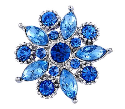 Clicks en Chunks | Click star flower blauw zilver