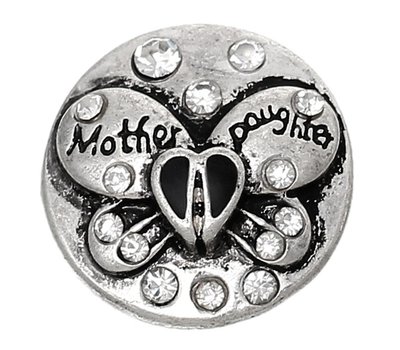Clicks / Chunks Click vlinder mother daughter wit