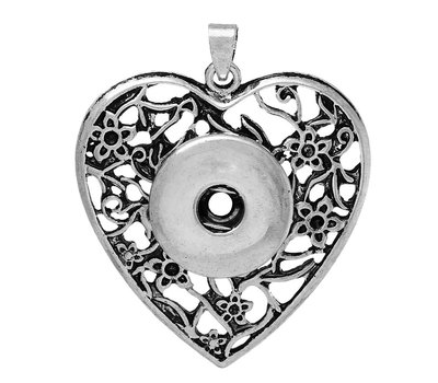 Clicks Sieraden Clicks hanger hart antiek zilver