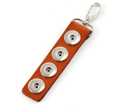 Clicks Sieraden Clicks sleutelhanger leer bruin