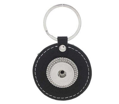 Clicks Sieraden Clicks sleutelhanger rond zwart