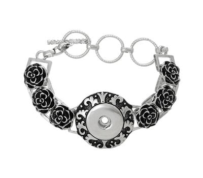 Clicks Sieraden Clicks armband bloem zilver