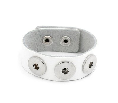Clicks Sieraden Clicks armband leer wit