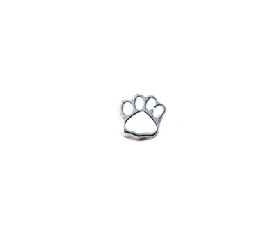 Floating Charms. Floating charm puppy pootje wit voor de memory locket