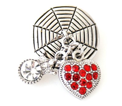 Clicks / Chunks Click rood hartje zilver
