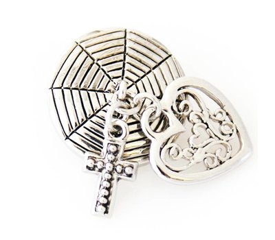 Clicks en Chunks | Click hart met kruisje voor clicks sieraden