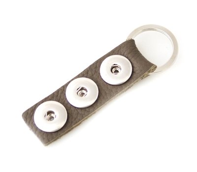 Clicks Sieraden Clicks sleutelhanger nubuck leer grijs lang