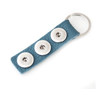 Clicks Sieraden Clicks sleutelhanger nubuck leer blauw lang