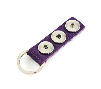Clicks Sieraden Clicks sleutelhanger nubuck leer paars lang