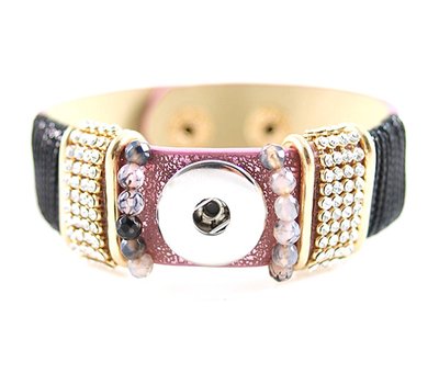 Clicks Sieraden Clicks armband loveley paars met strass