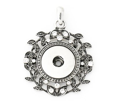 Clicks Sieraden Clicks hanger leaf crystal zilver