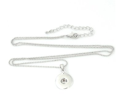 Clicks Sieraden Clicks hanger rond inclusief lange ketting zilver