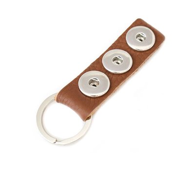 Clicks Sieraden Clicks sleutelhanger nubuck leer bruin lang