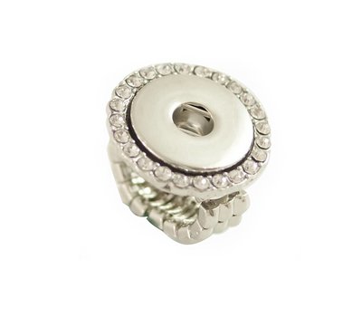 Clicks Sieraden Clicks flexibele ring met strass zilver
