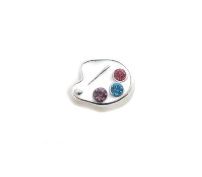 Floating Charms Floating locket charm schilderspalet met gekleurde strass