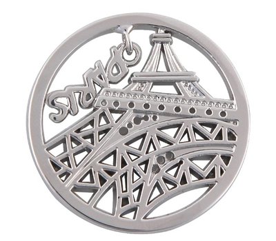 Munt voor Muntketting Eiffeltoren zilver