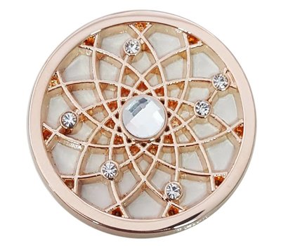 Munt voor Muntketting Dromenvanger wit rose goud