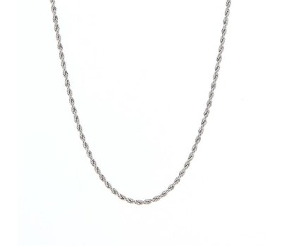 Ketting voor Muntketting Rope ketting zilver van roestvrij staal
