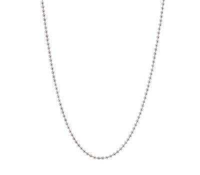 Ketting voor Muntketting Bal ketting Zilver 80cm van roestvrij staal