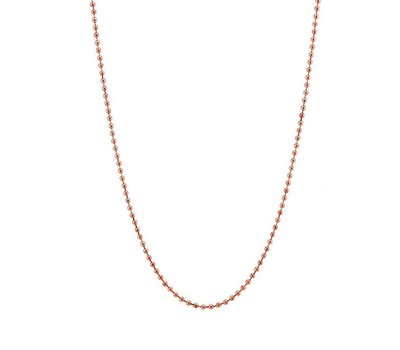 Ketting voor Muntketting Bal ketting Rosé goud 80cm van roestvrij staal