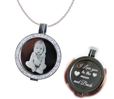 Complete Muntketting Muntketting met graveer munt zilver met strass