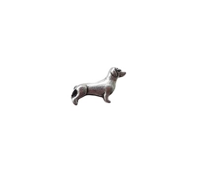 Floating Charms Floating locket charm hond teckel zilver