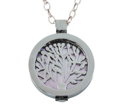 Complete Muntketting Pink Pearl Family Tree Zilver