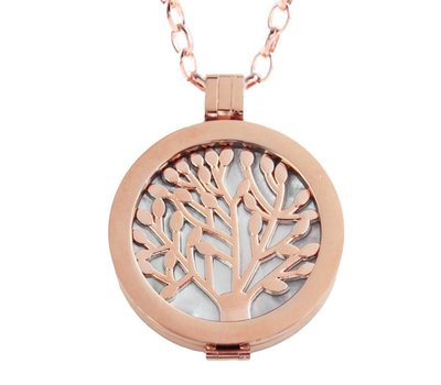 Complete Muntketting Pearl Family Tree rose goud
