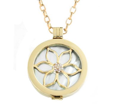 Complete Muntketting Pearl Flower goud