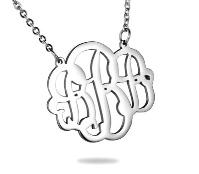 Ketting met letter Monogram Ketting Letter B Zilver van Roestvrij staal