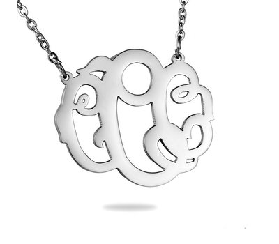 Ketting met letter Monogram Ketting Letter C Zilver van Roestvrij staal